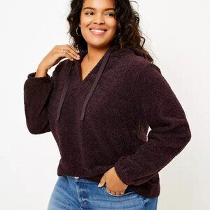 Loft Sherpa Hoodie - Plum